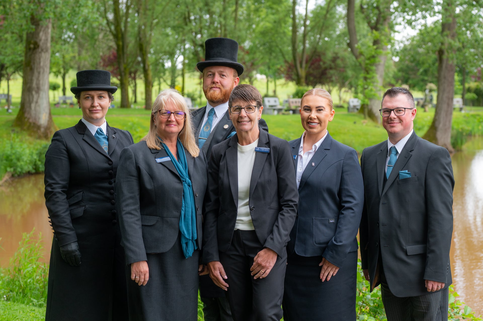 The team at Jennings funeral directors all gathered together